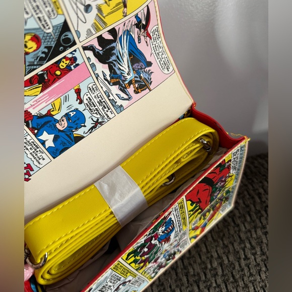 Disney Parks Avengers Marvel Comic Book Loungefly Crossbody! - Picture 3 of 7